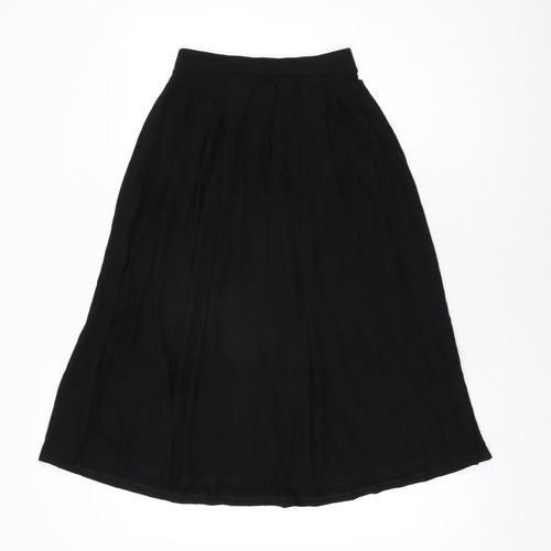 ASOS Womens Black Viscose Swing Skirt Size 8