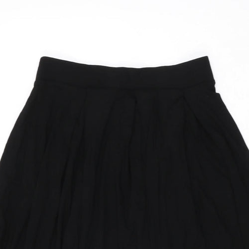 ASOS Womens Black Viscose Swing Skirt Size 8