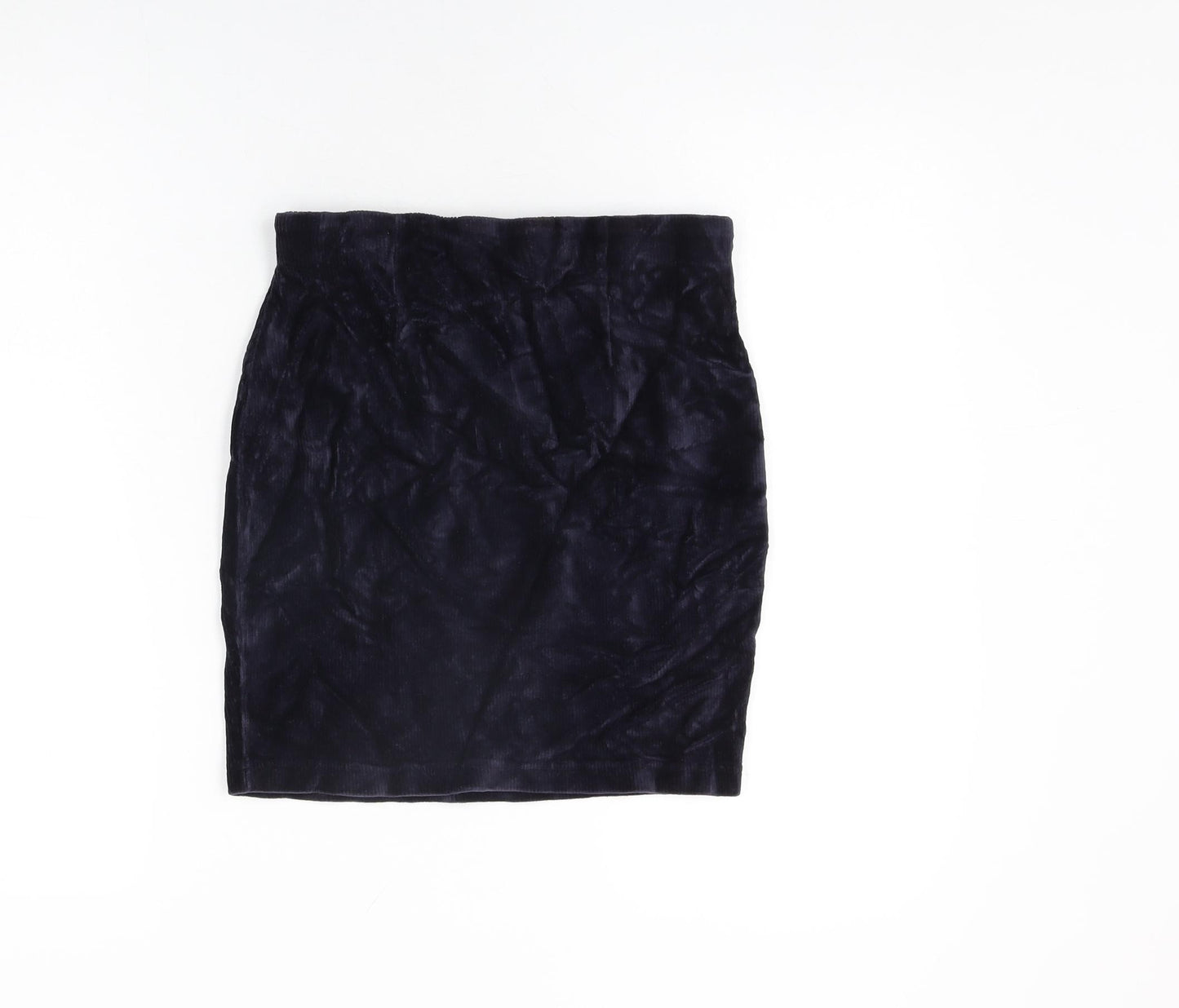 Warehouse Womens Blue Cotton Mini Skirt Size 12