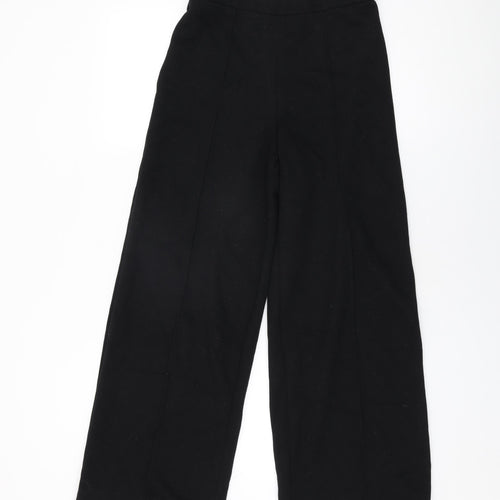 Marks and Spencer Womens Black Viscose Trousers Size 8 L29 in Regular