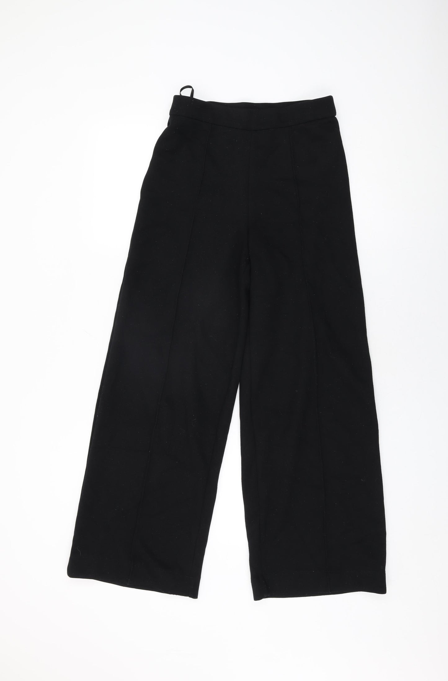 Marks and Spencer Womens Black Viscose Trousers Size 8 L29 in Regular