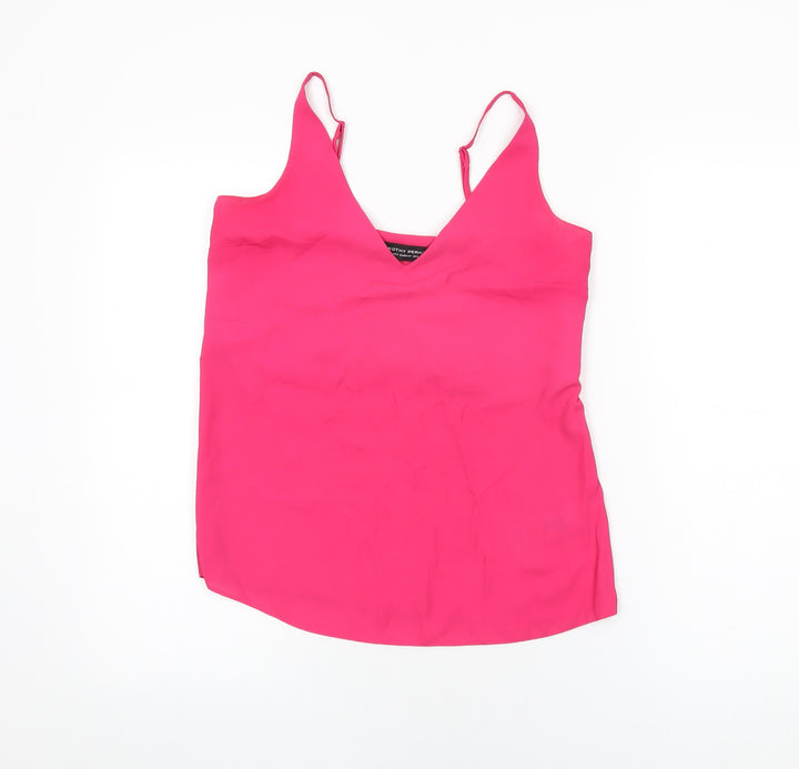 Dorothy Perkins Womens Pink Polyester Camisole T-Shirt Size 6 V-Neck