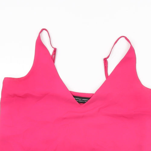 Dorothy Perkins Womens Pink Polyester Camisole T-Shirt Size 6 V-Neck