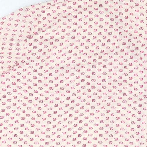 Marks and Spencer Womens Pink Floral Polyester Top Pyjama Top Size 14 Button