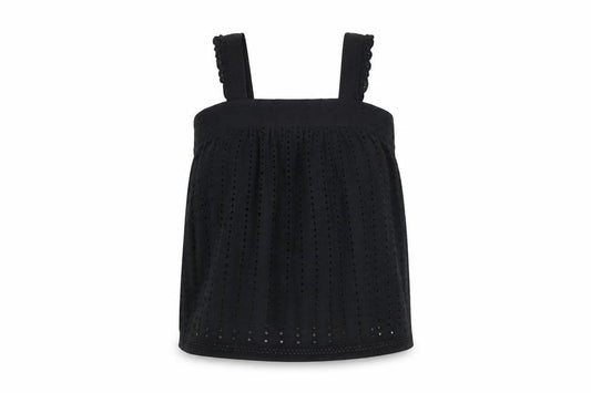 Front view of Next women’s black cotton basic t-shirt, size UK 6, square neck