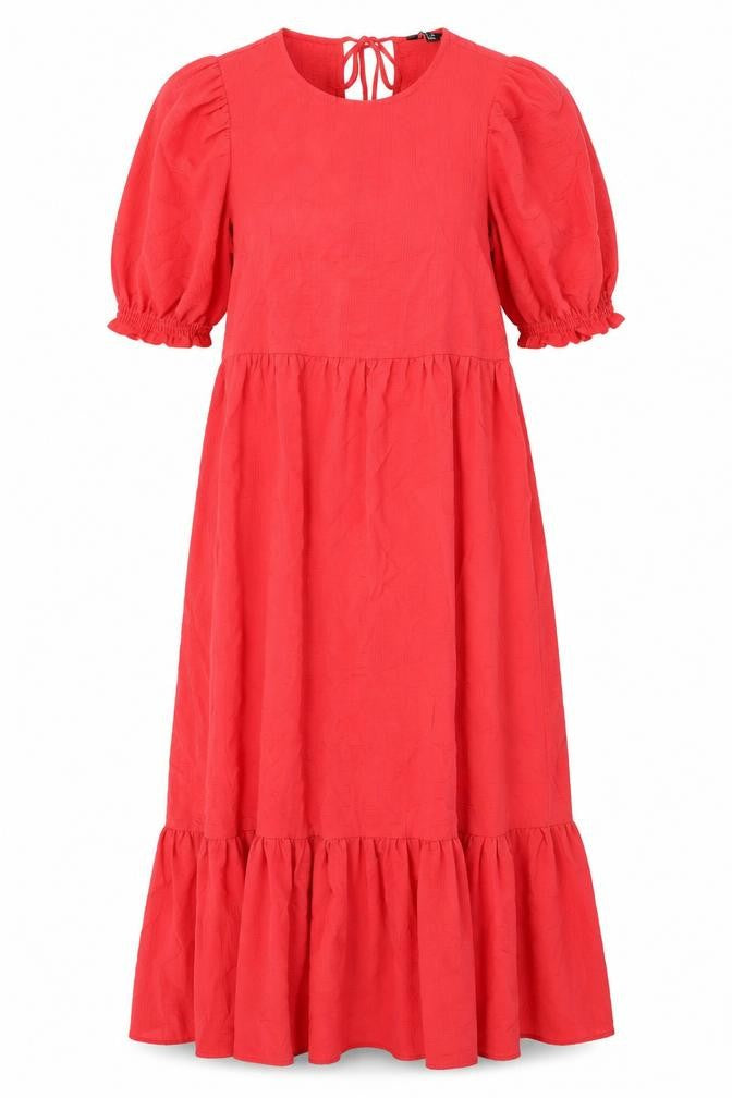 Front view of New Look women’s pink polyester shift, size UK 8, round neck tie