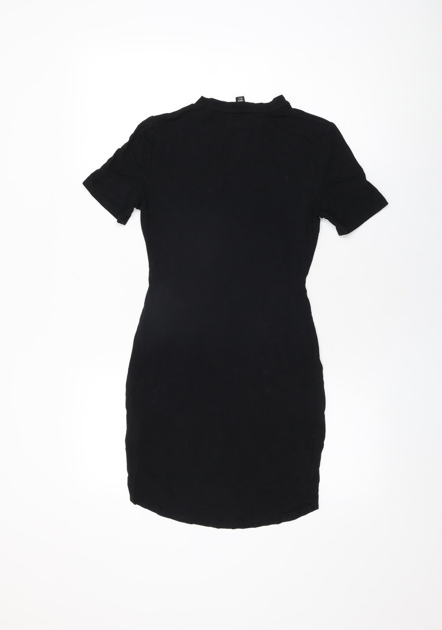 Missguided Womens Black Viscose Bodycon Size 8 Round Neck Pullover