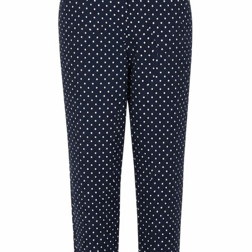 Miss Selfridge Womens Blue Polka Dot Polyester Trousers Size 10 L25 in Regular Zip