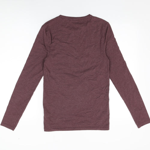 ASOS Mens Purple Cotton T-Shirt Size S Round Neck