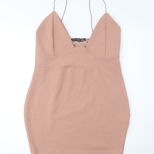 Saw It First Women's Brown Mini Slip Dress, Size 18