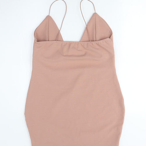 Saw It First Women's Brown Mini Slip Dress, Size 18
