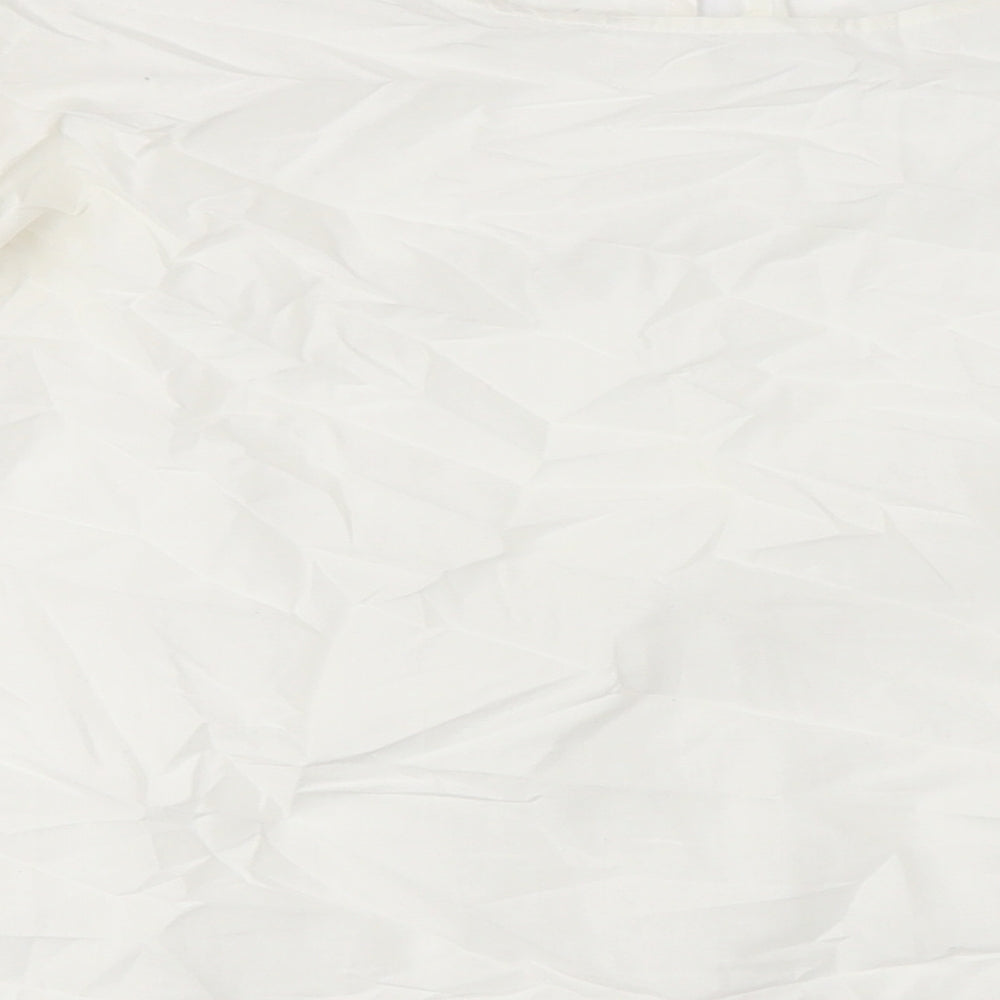 Women's Ivory Embroidered Blouse, Balloon Sleeves, Size 20