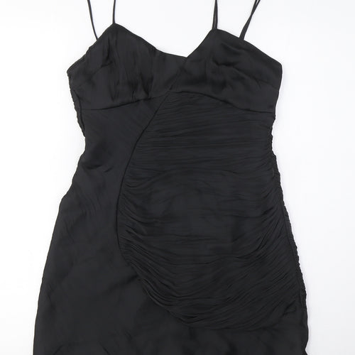 Elegant Black Sleeveless Slip Dress - Women's M