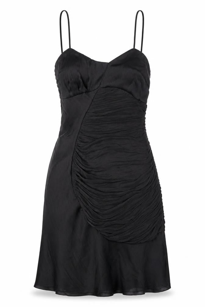 Elegant Black Sleeveless Slip Dress - Women's M