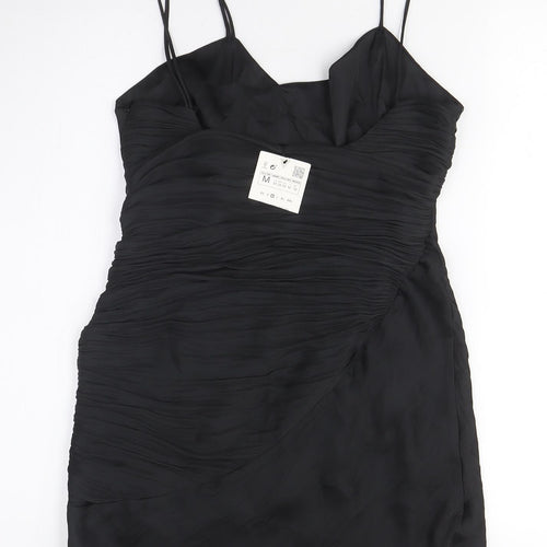 Elegant Black Sleeveless Slip Dress - Women's M
