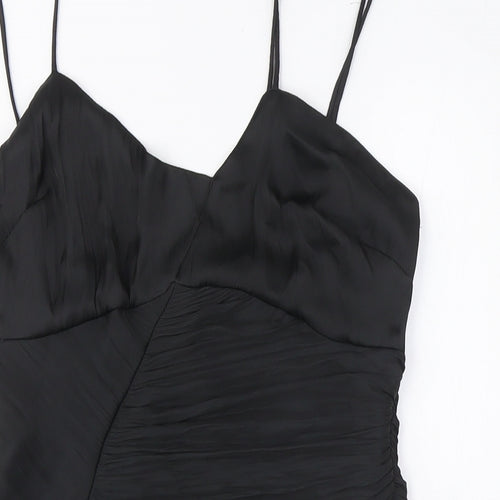 Elegant Black Sleeveless Slip Dress - Women's M