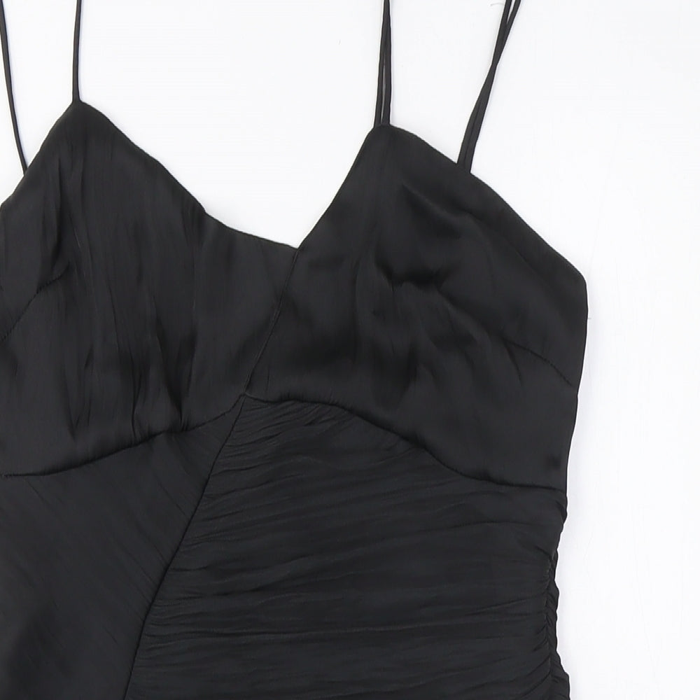 Elegant Black Sleeveless Slip Dress - Women's M