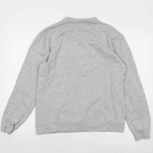 Henleys Mens Grey Cotton Pullover Sweatshirt Size S