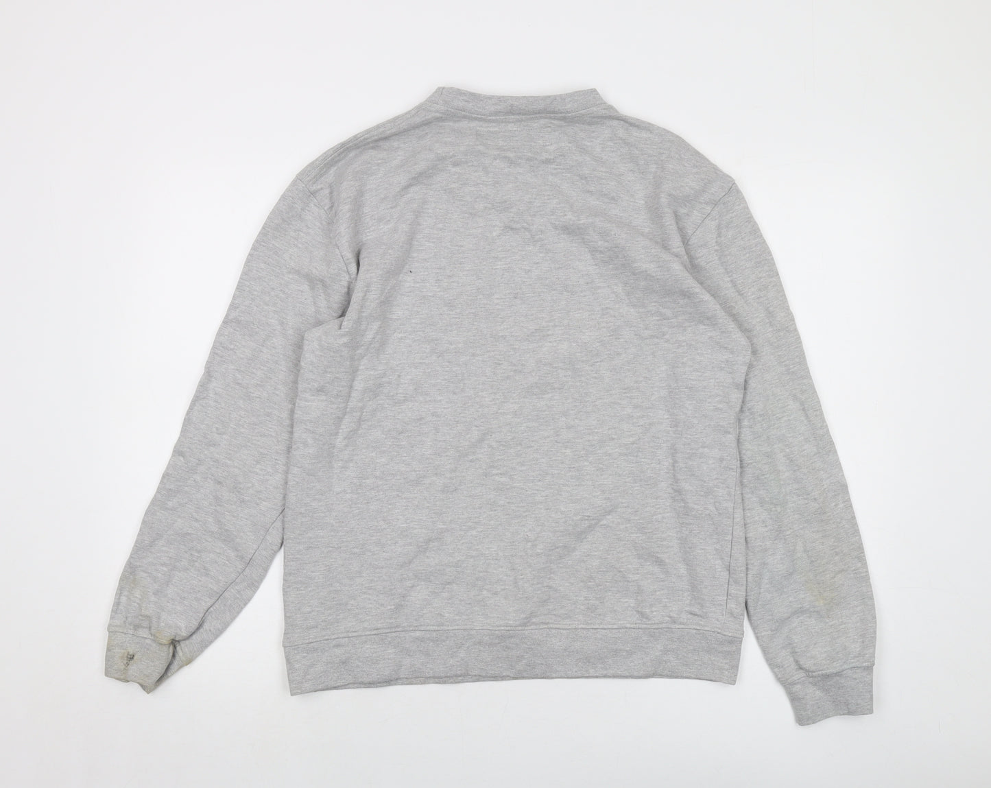 Henleys Mens Grey Cotton Pullover Sweatshirt Size S