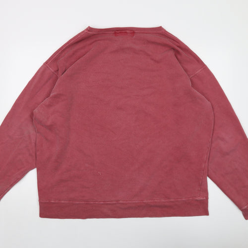 Breeznin' up Womens Pink Cotton Pullover Sweatshirt Size XL Pullover
