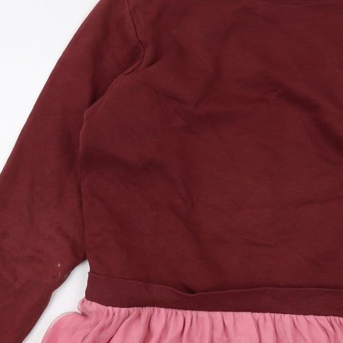 Harry Potter Girls Red Cotton A-Line Size 9-10 Years Crew Neck Pullover