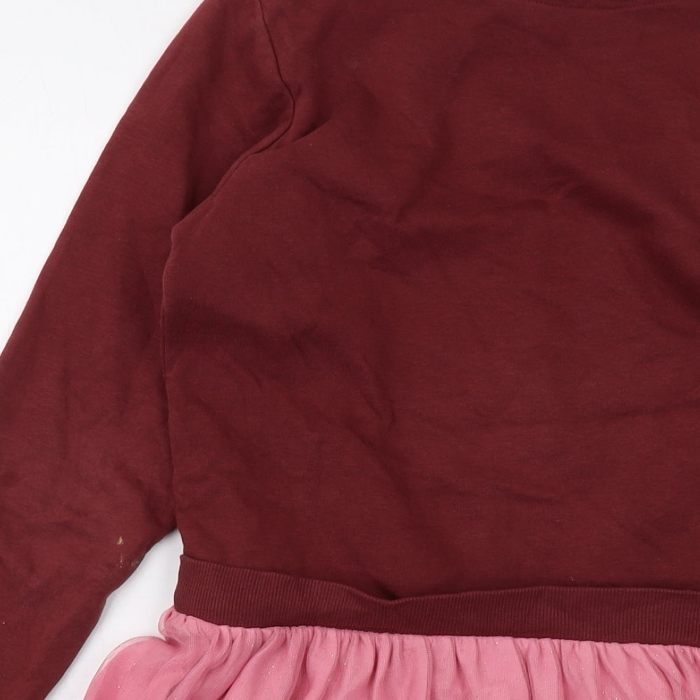 Harry Potter Girls Red Cotton A-Line Size 9-10 Years Crew Neck Pullover