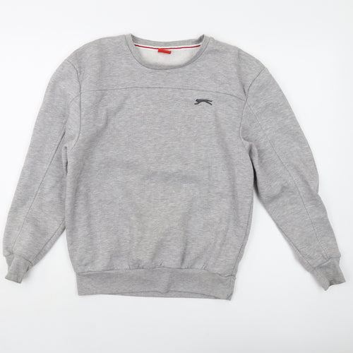 Slazenger Boys Grey Polyester Pullover Sweatshirt Size 13 Years Pullover
