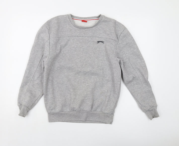Slazenger Boys Grey Polyester Pullover Sweatshirt Size 13 Years Pullover