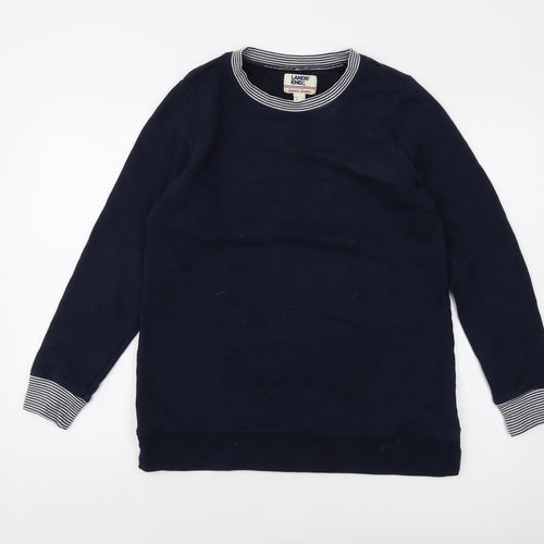 Lands' End Womens Blue Cotton Pullover Sweatshirt Size S Pullover