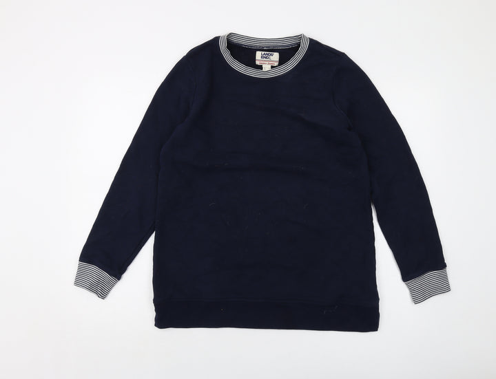 Lands' End Womens Blue Cotton Pullover Sweatshirt Size S Pullover