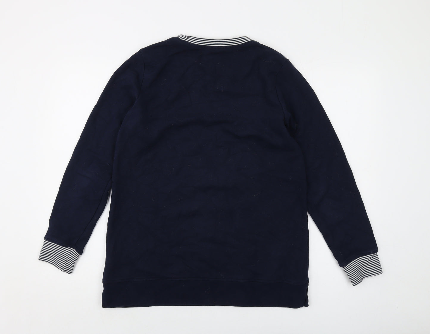 Lands' End Womens Blue Cotton Pullover Sweatshirt Size S Pullover