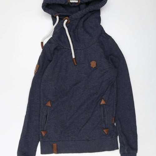 Naketano Womens Blue Cotton Pullover Hoodie Size S Pullover