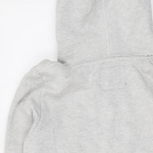 Superdry Womens Grey Cotton Pullover Hoodie Size 10 Pullover