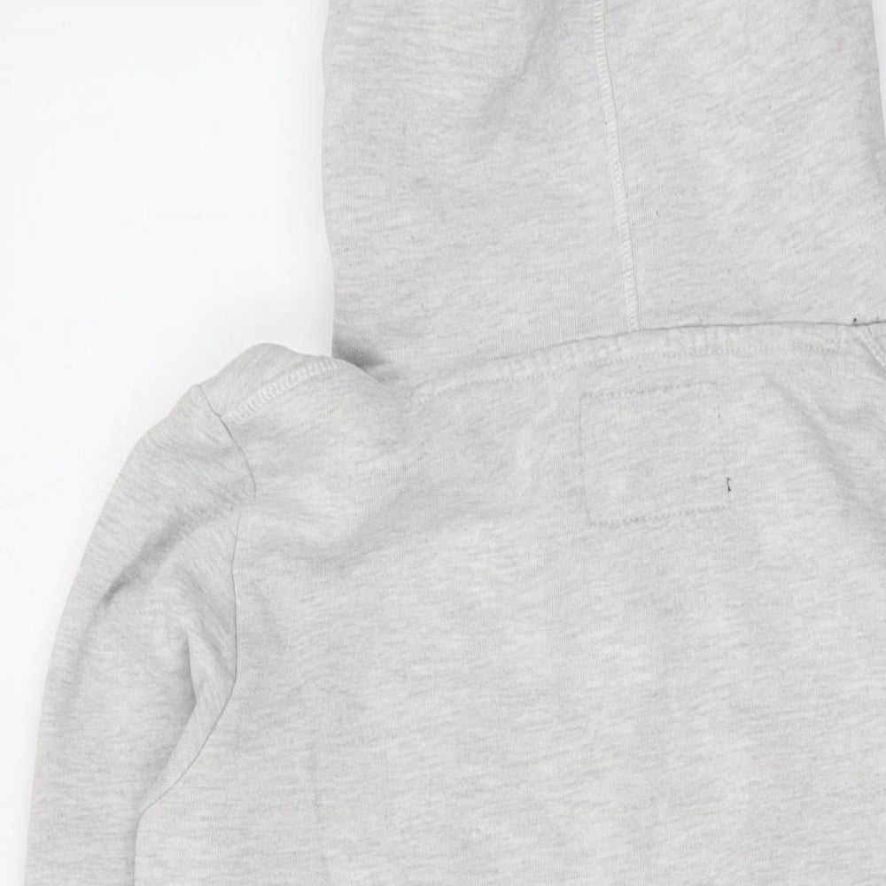 Superdry Womens Grey Cotton Pullover Hoodie Size 10 Pullover