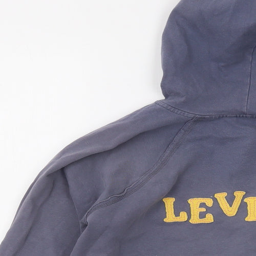 Levi's Womens Grey Cotton Full Zip Hoodie Size L Zip