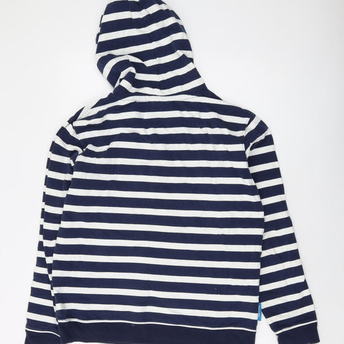 Mountain Warehouse Womens Blue Striped Cotton Pullover Hoodie Size 14 Pullover