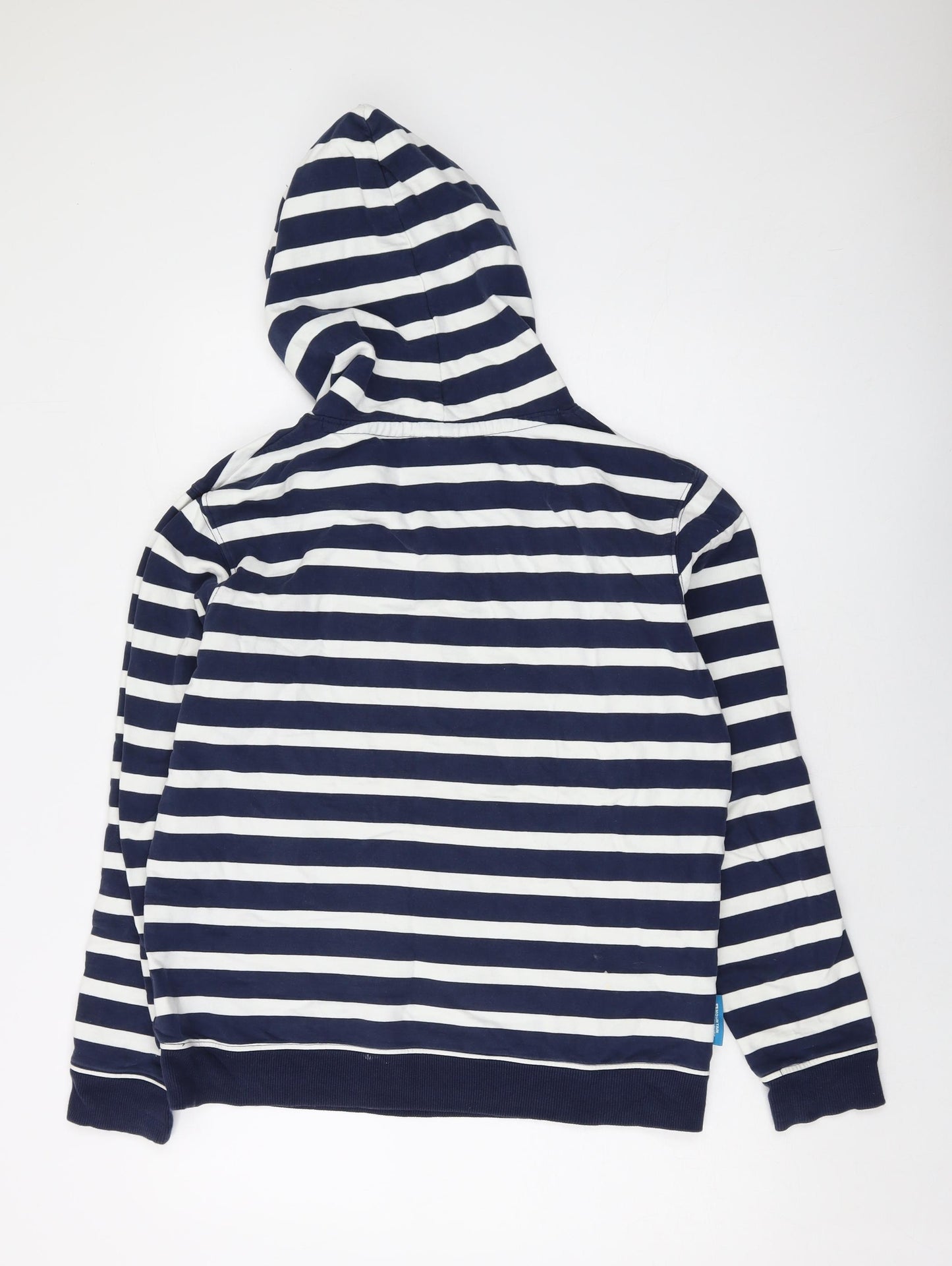 Mountain Warehouse Womens Blue Striped Cotton Pullover Hoodie Size 14 Pullover