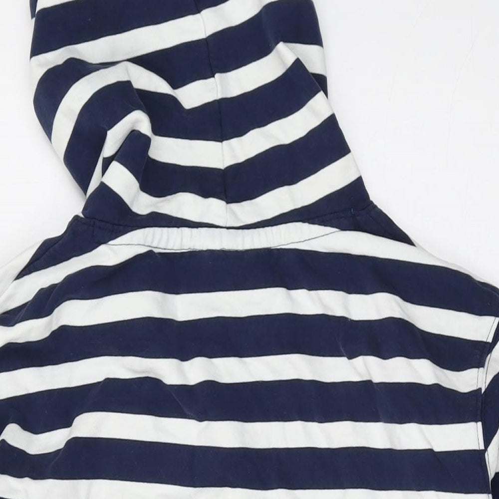 Mountain Warehouse Womens Blue Striped Cotton Pullover Hoodie Size 14 Pullover
