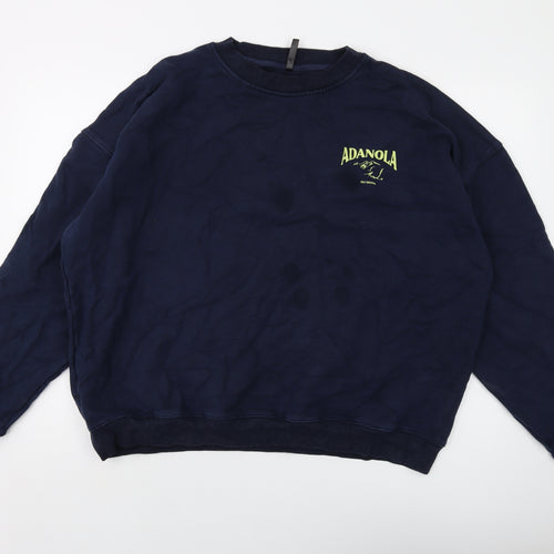 Adanola Mens Blue Cotton Pullover Sweatshirt Size 2XL