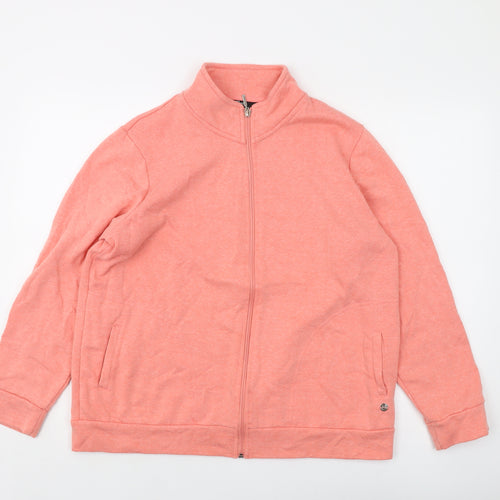 Emreco Womens Orange Polyester Full Zip Sweatshirt Size 16 Zip