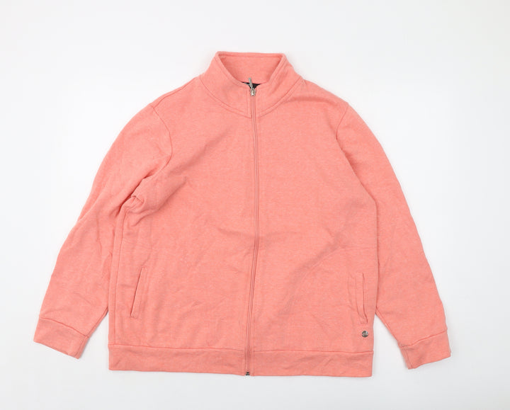 Emreco Womens Orange Polyester Full Zip Sweatshirt Size 16 Zip