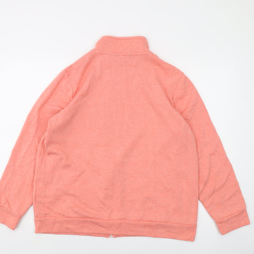 Emreco Womens Orange Polyester Full Zip Sweatshirt Size 16 Zip