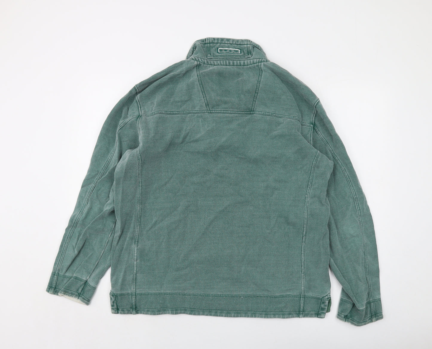 Crew Clothing Mens Green Cotton Pullover Sweatshirt Size L