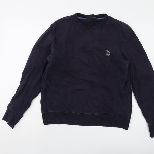 Paul Smith Womens Blue Cotton Pullover Sweatshirt Size S Pullover