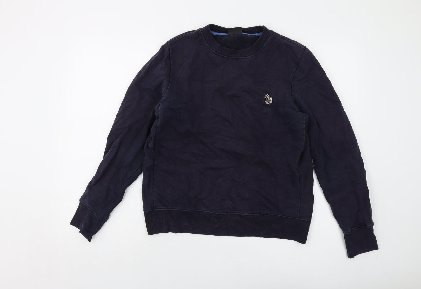Paul Smith Womens Blue Cotton Pullover Sweatshirt Size S Pullover