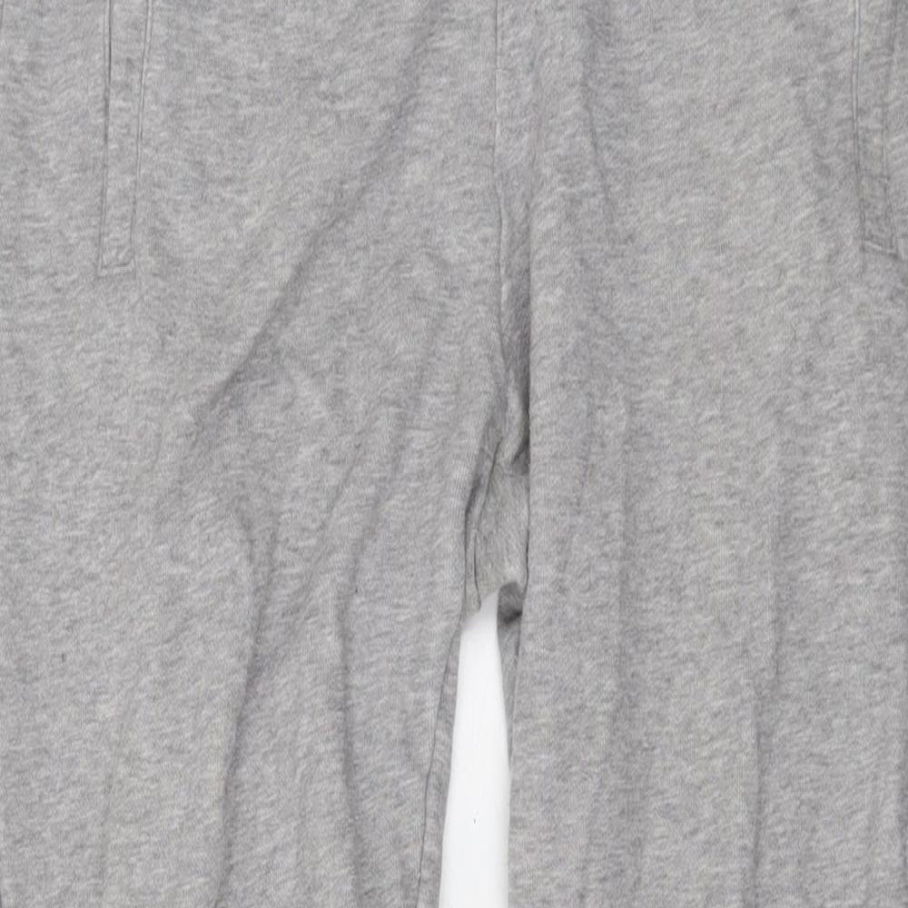 adidas Womens Grey Cotton Sweatpants Trousers Size 14 L27 in Regular Drawstring