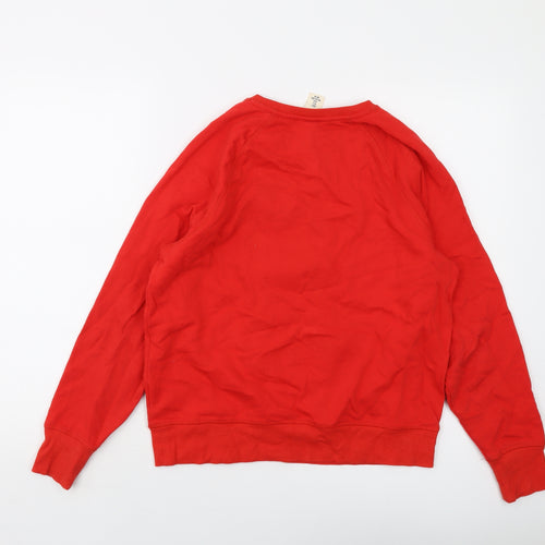 Disney Womens Red Cotton Pullover Sweatshirt Size S Pullover - Mickey Mouse