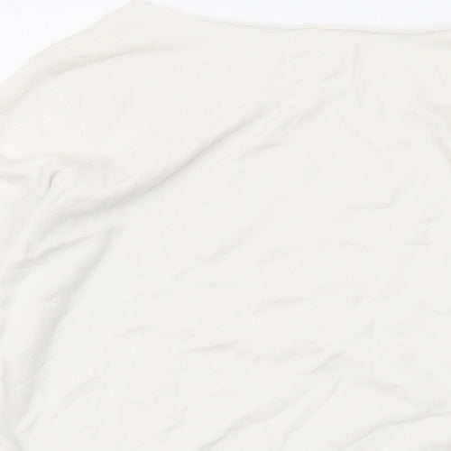 Jack Wills Womens White Cotton Pullover Sweatshirt Size 12 Pullover