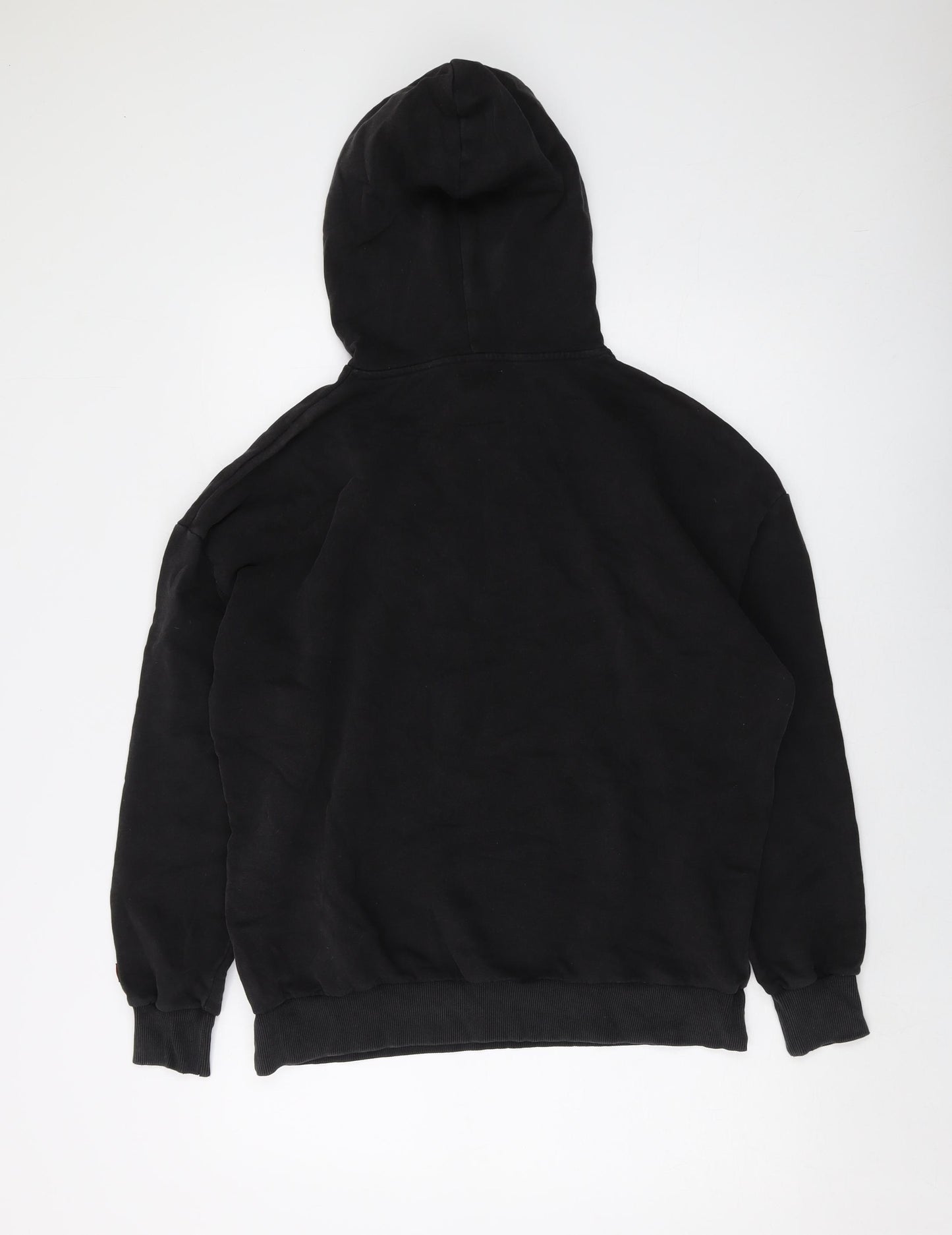 Stranger Things Mens Black Cotton Pullover Hoodie Size S