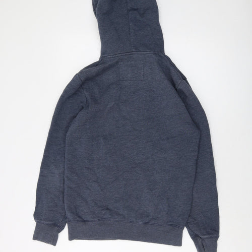 Jack Wills Mens Blue Cotton Full Zip Hoodie Size XS